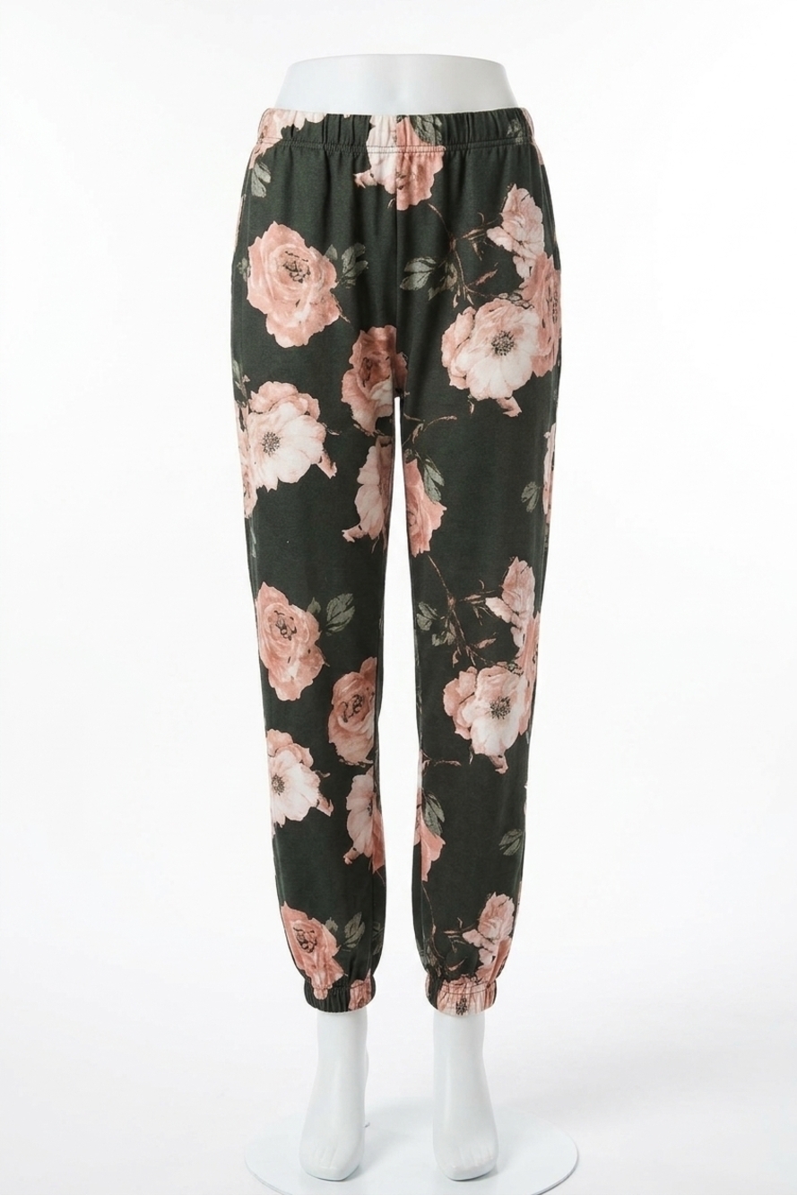 NEW AMPERSAND AVE lace pocket joggers in blush and blooms